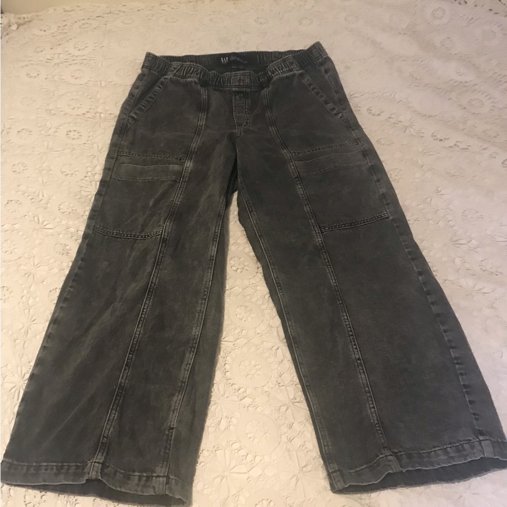GAP Black Fade High Rise Wide Leg Jeans - Size Large